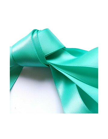 Veters satijn lint turquoise 20mm - 120cm
