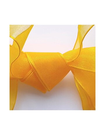 Veters organza lint oker-oranje 20mm - 120cm