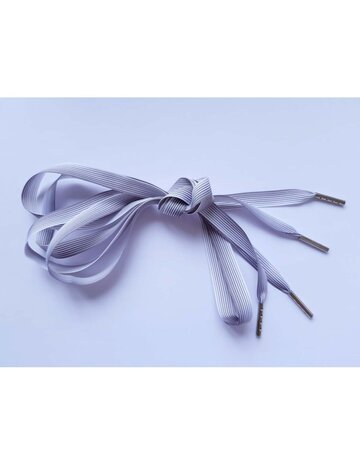 Veters lengtestreep wit-grijs 10mm - 120cm