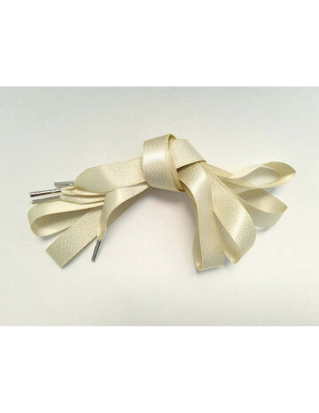 Veters glitter satijn lint creme-glans 16mm - 120cm
