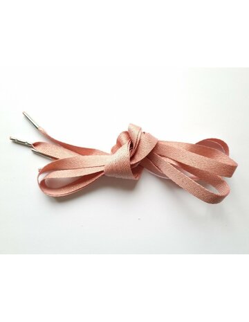 Veters glitter visgraat roze-goud 10mm - 120cm