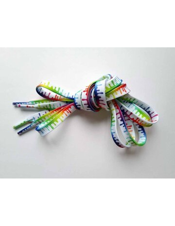 Veters schilder/verf print multicolour 8mm - 120cm