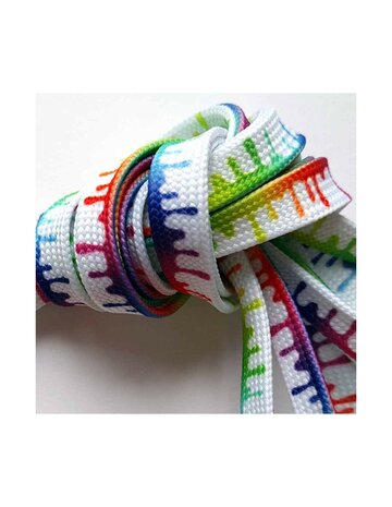 Veters schilder/verf print multicolour 8mm - 120cm