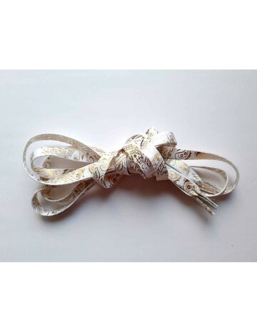 Veters paisley wit-goud 9mm