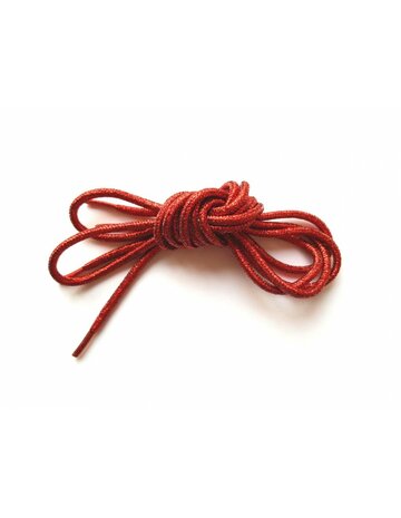 Veters glitter rood rond 120cm
