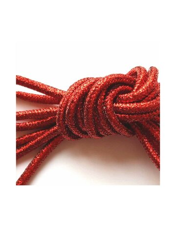 Veters glitter rood rond 120cm