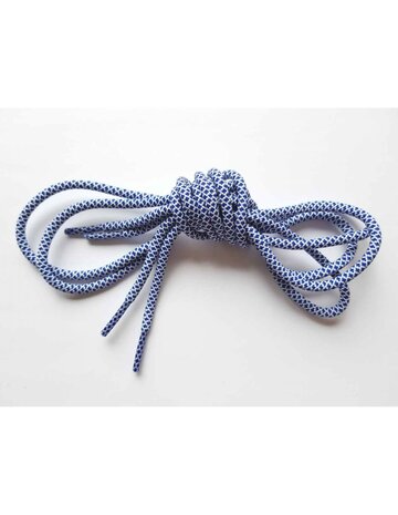 Veters blauw-wit rond 120cm