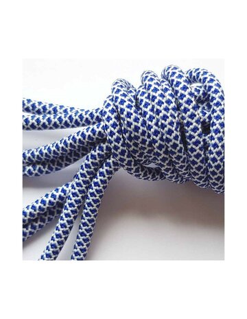 Veters blauw-wit rond 120cm