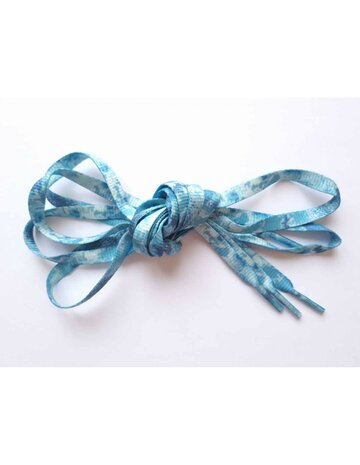 Veters blauwe print 9mm - 120cm