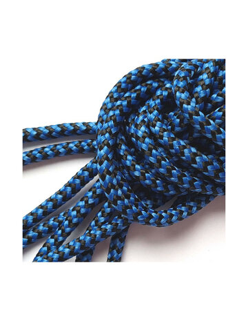 Veters blauw-zwart rond 150cm