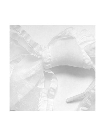 Veters organza lint wit met randje 40mm - 120cm
