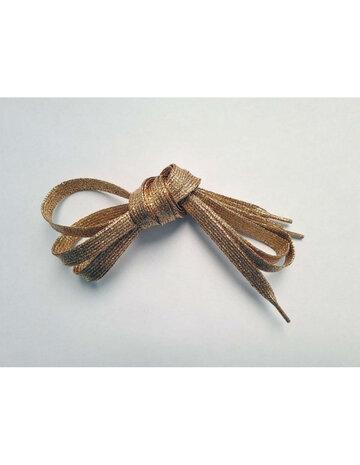 Veters glitter rose-goud 10mm - 120cm