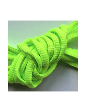 Veters neon groen ovaal 6mm