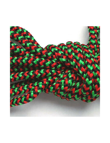 Veters zwart-rood-groen rond 150cm
