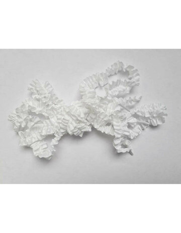Veters lint krullend wit 17mm - 120cm