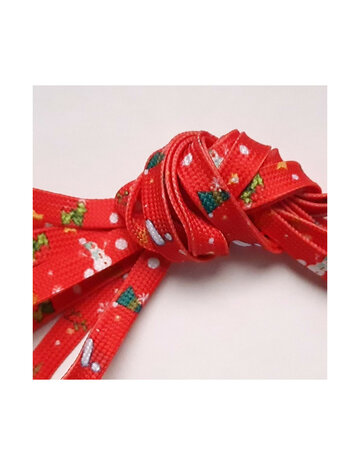 Veters kerst rood 8mm - 120cm