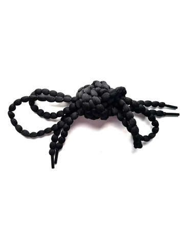 Veters bolletjes zwart 10mm - 120cm