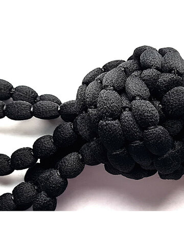 Veters bolletjes zwart 10mm - 120cm
