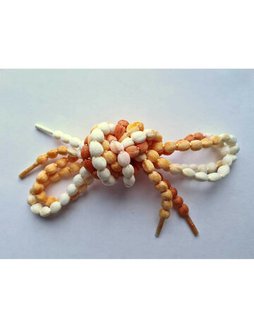 Veters bolletjes oranje 10mm - 120cm