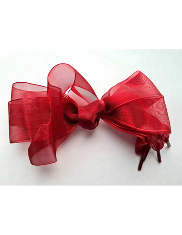 Veters organza lint donkerrood 40mm - 120cm