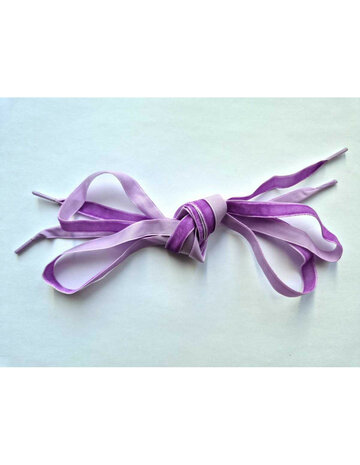 Veters fluweel lila 10mm - 100cm