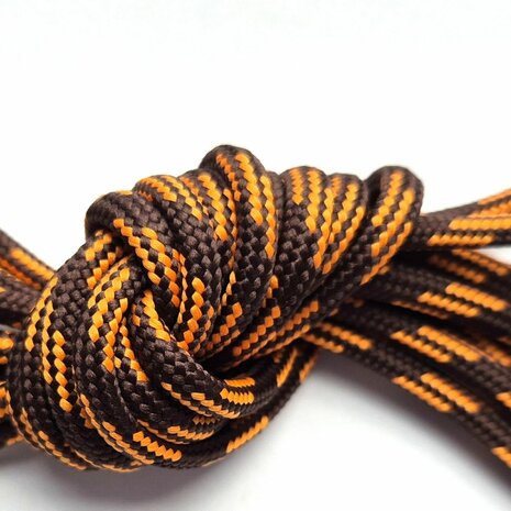 Veters bruin-oranje rond 5mm