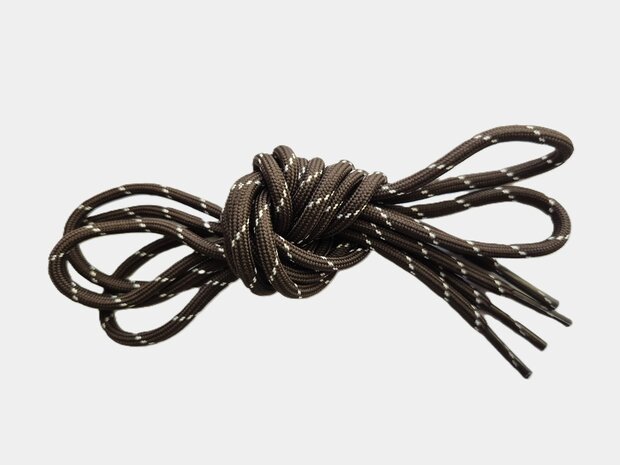 Veters bruin-wit rond 120cm