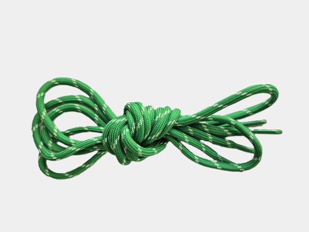 Veters groen-wit rond 120cm