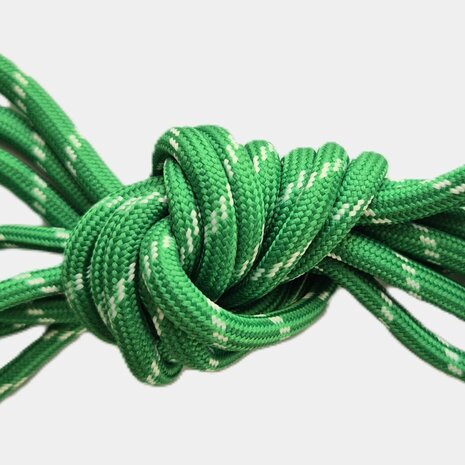 Veters groen-wit rond 120cm