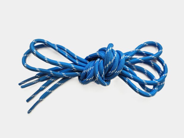 Veters blauw-wit rond 120cm